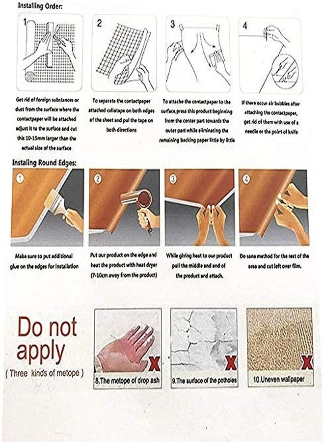 ويسدم ورق جدران رخامي لاصق من WISDOM، مناسب لتجديد الأثاث/خزائن المطبخ والطاولات، ورق جدران رخامي ذاتي اللصق، مقاس 2 قدم × 8 قدم (رخام ألياف أبيض). - Image 5